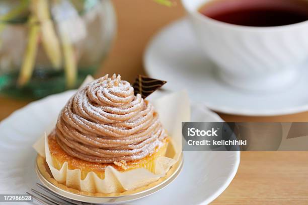 마론 케이크 티 0명에 대한 스톡 사진 및 기타 이미지 - 0명, 건강에 좋지 않은 음식, 달콤한 음식