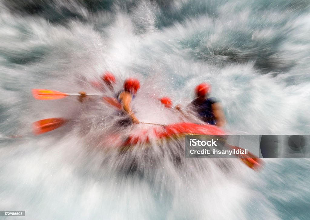 White Water Rafting auf - Lizenzfrei Wildwasser-Floßfahrt Stock-Foto