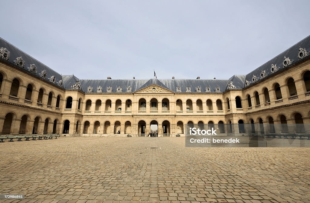 Les Invalides Paris - Lizenzfrei Kopfsteinpflaster Stock-Foto