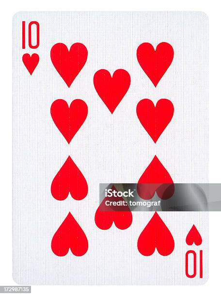 Playing Card Isolated Stock Photo - Download Image Now - Clipping Path, Concepts, Cut Out