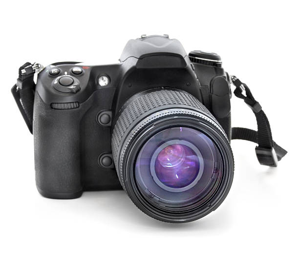 istock Close-up of a digital SLR camera, isolated on white 172987147