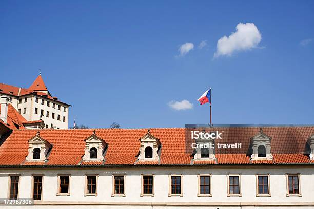 Bandiera Della Repubblica Ceca Over Del Senato - Fotografie stock e altre immagini di Palazzo del Parlamento - Palazzo del Parlamento, Repubblica Ceca, Ambientazione esterna