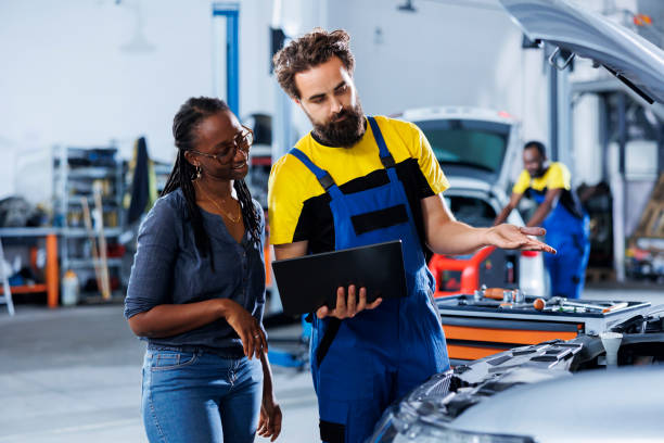 istock Car technician conducts vehicle checkup 1729875966