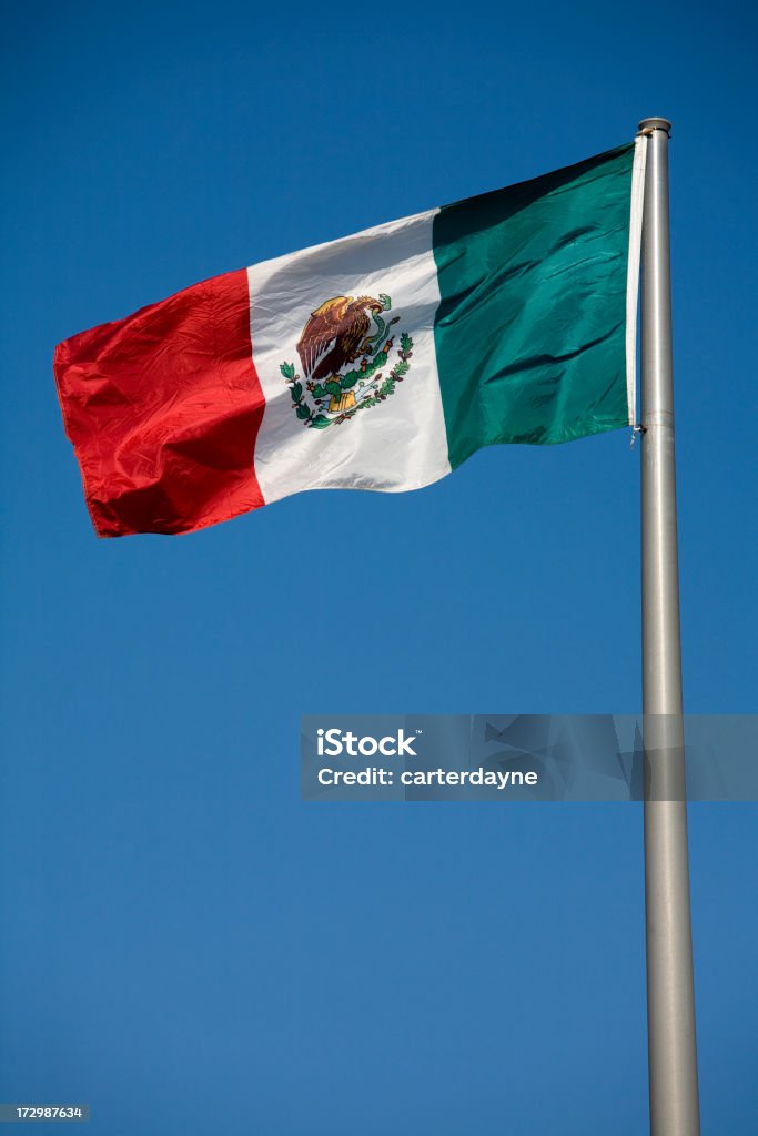 Bandeiras do mundo, México Bandeira Nacional - Royalty-free Alto - Descrição Física Foto de stock