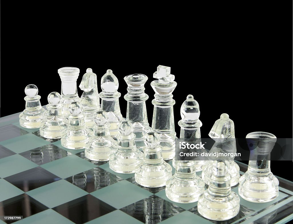 Chessmen allineati - Foto stock royalty-free di Affari