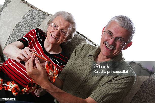 Learning To Crochet Stock Photo - Download Image Now - 70-79 Years, 80-89 Years, Active Seniors