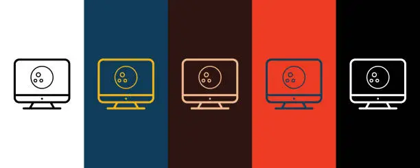Vector illustration of Monitor icon for web and mobile