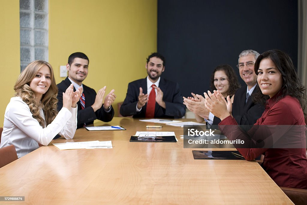 Grupo negócios felicitar - Foto de stock de Adulto royalty-free