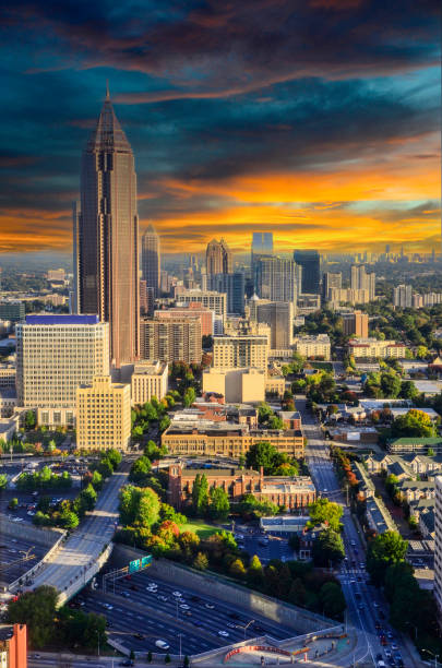 Spectacular Skyline of Atlanta, Georgia stock photo