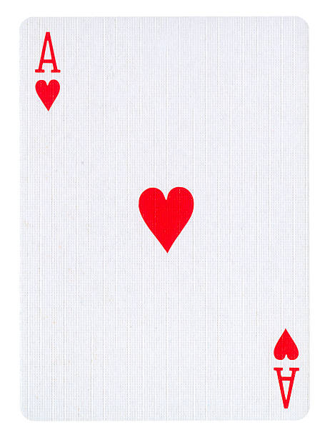 istock An ace of hearts card on a white background 172989421