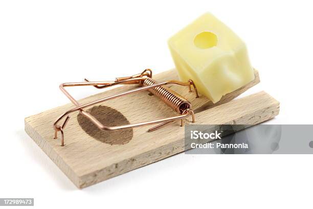 Mousetrap Stock Photo - Download Image Now - Cheese, Coiled Spring, Color Image