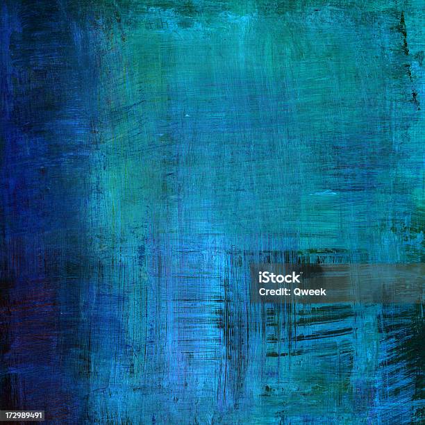 Bright Blue Gebürstetes Hintergrund Stockfoto und mehr Bilder von Abstrakt - Abstrakt, Acrylmalerei, Bildhintergrund