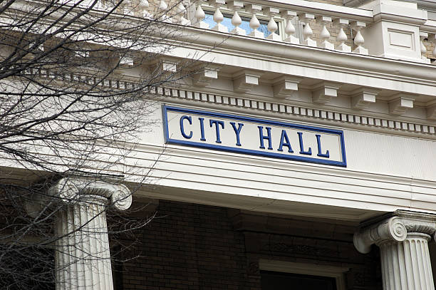 istock City Hall sign on a fancy building 172989901