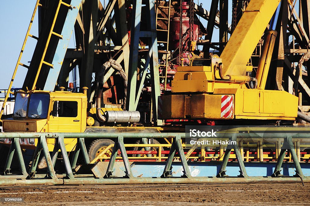 Gru di sollevamento - Foto stock royalty-free di Giacimento petrolifero