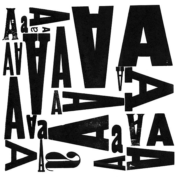 Grunge Wood Type Letter A Variations