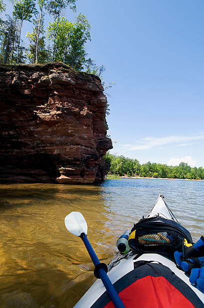 istock kayaking the Apostle Islands sea caves 172990836