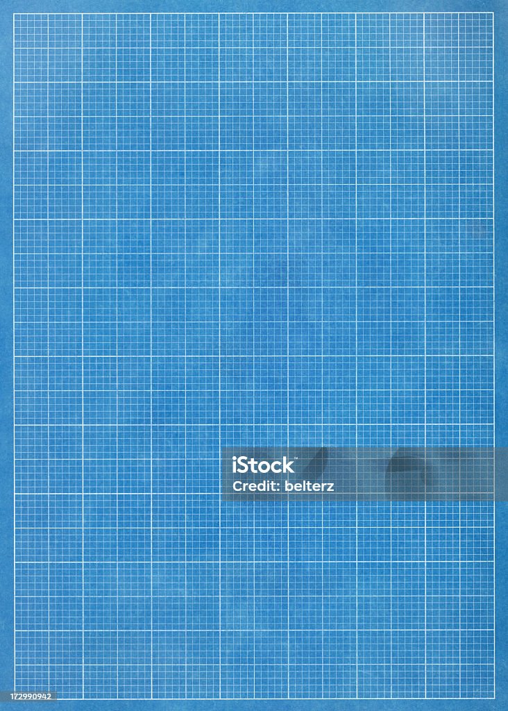 Blueprint Grid Papier - Lizenzfrei Technische Zeichnung Stock-Foto