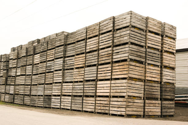 istock Wooden shipping crates 172991095
