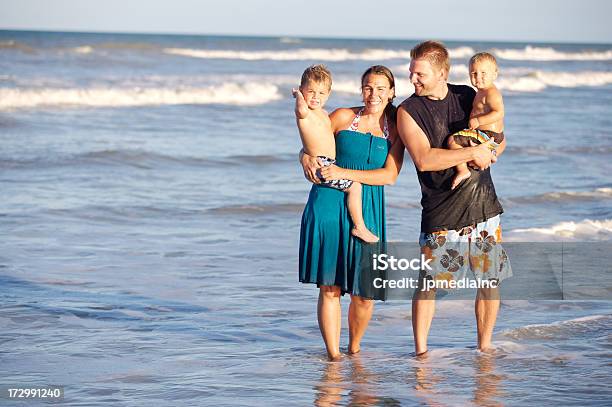 Family Beach Time Stock Photo - Download Image Now - Beach, Couple - Relationship, Laughing