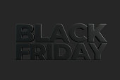 Black Friday text on black background