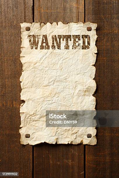 Quería Póster En Rustic Marrón Valla Foto de stock y más banco de imágenes de Wanted Poster - Cartel en inglés - Wanted Poster - Cartel en inglés, Fondos, El lejano oeste