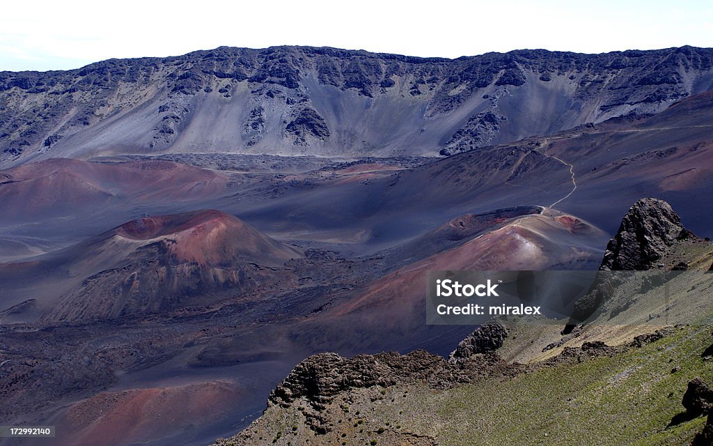 Cone de cinzas no Parque Nacional de Haleakala em Maui - Foto de stock de Cone de cinzas royalty-free