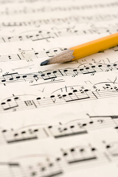 Music with Pencil stock photo