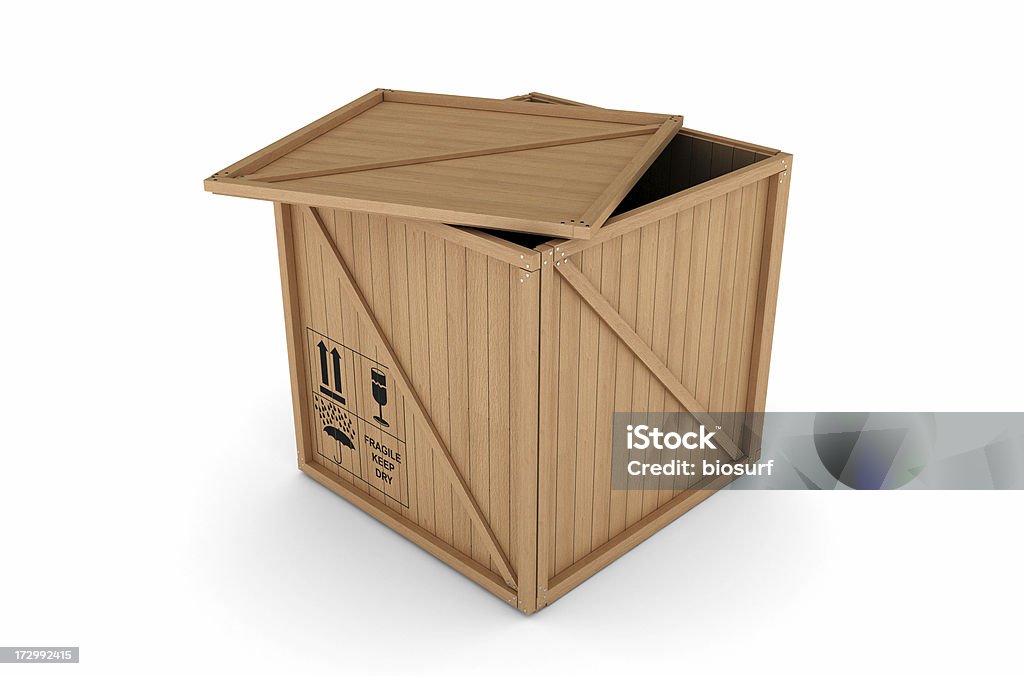 Wodden crate Wodden crate. With clipping path. Crate Stock Photo