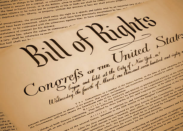 United States Bill of Rights Document Replica stock photo