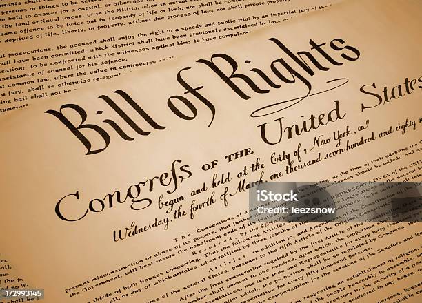 United States Bill Of Rights Document Replica Stock Photo - Download Image Now - US Constitution, Document, USA