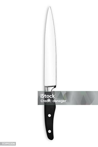 Long Cuchillo De Cocina Clipping Path Borde De Corte Foto de stock y más banco de imágenes de Acero