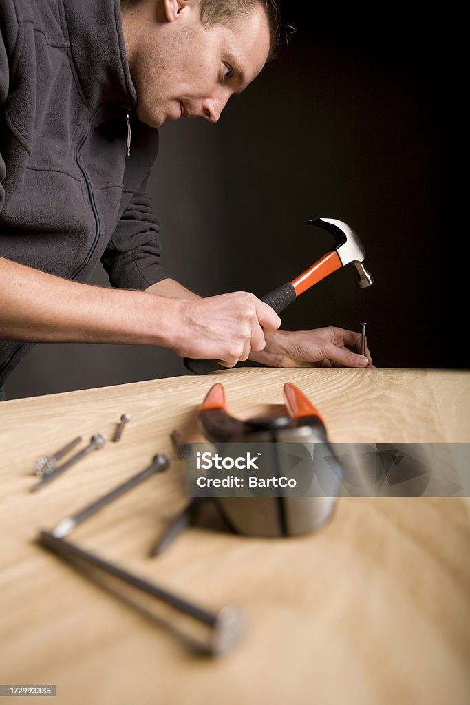 Tools of a Carpenter. "If you want more related images with tools, click here." Adult Stock Photo