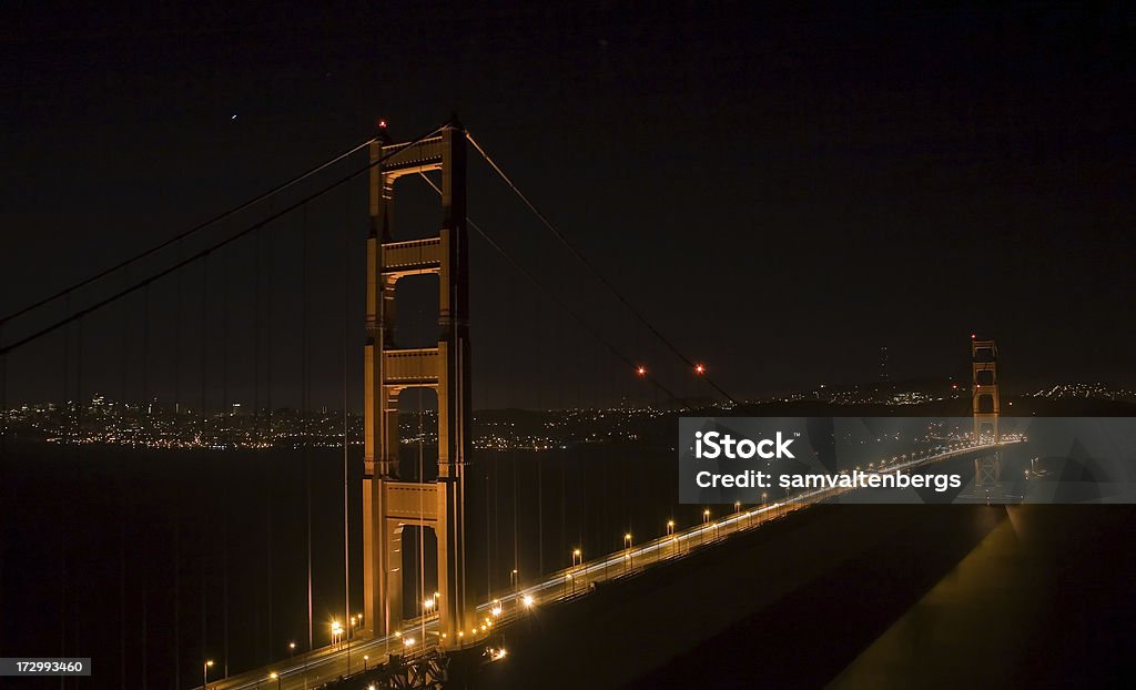 Luz de la luna Golden Gate - Foto de stock de Agua libre de derechos