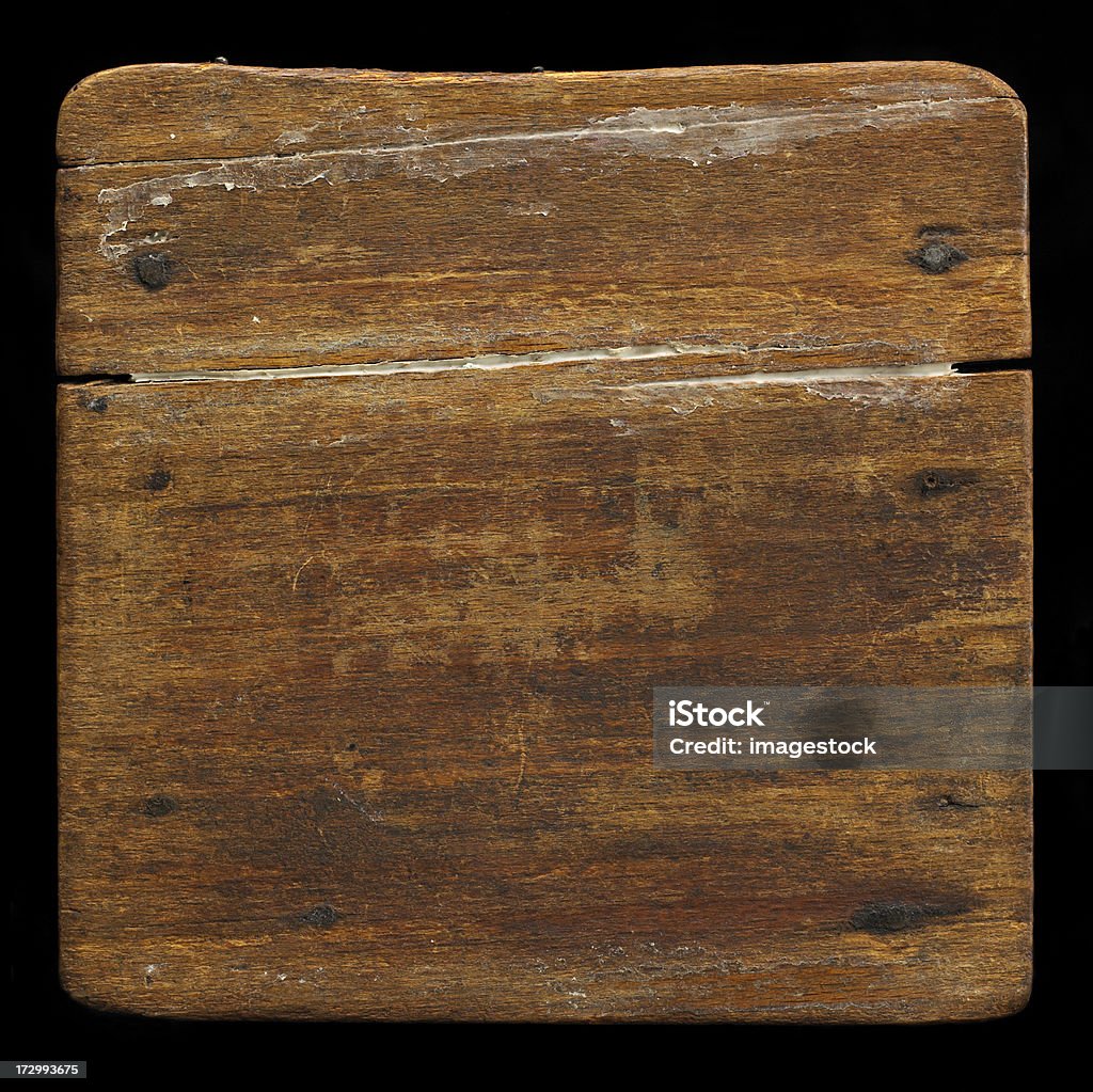 Asse di legno su nero - Foto stock royalty-free di Legname