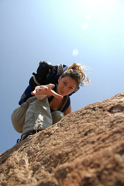 istock Young girl lending a hand while she is hiking 172994172