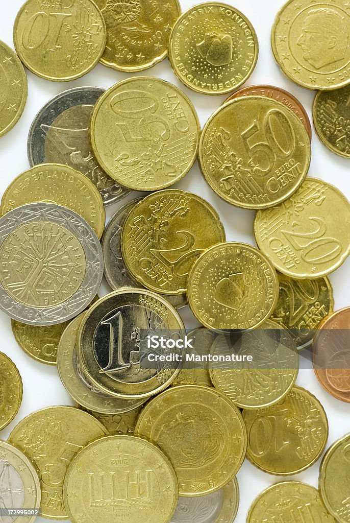 Heap de moedas de Euro em branco - Royalty-free Amontoar Foto de stock