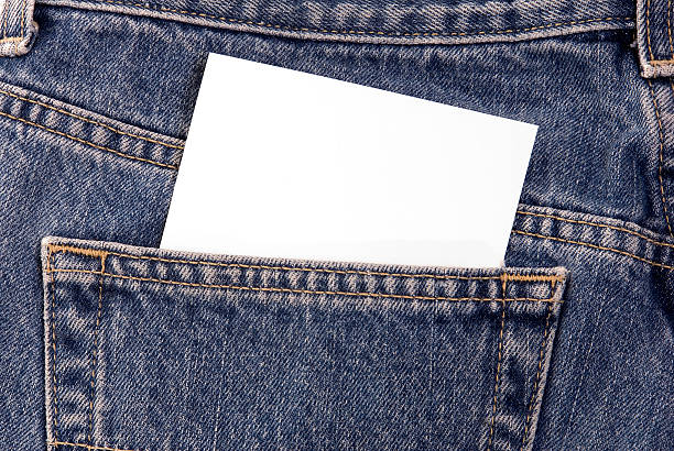 注カードのバックポケット - pocket inside of jeans empty ストックフォトと画像