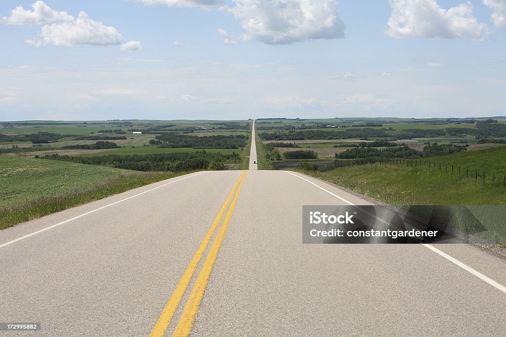 Diretamente na estrada para o campo Infinito - Royalty-free Agricultura Foto de stock