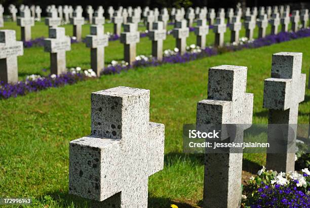 Gravestones В Ряд — стоковые фотографии и другие картинки В ряд - В ряд, В форме креста, Военное дело