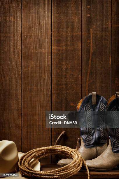 Tema De Cowboy - Fotografias de stock e mais imagens de Bota de Cowboy - Bota de Cowboy, Bota, Chapéu de Cowboy