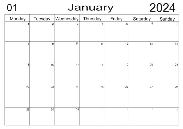 istock Business planner. Calendar January 2024 schedule with blank note for to do list 1729967453