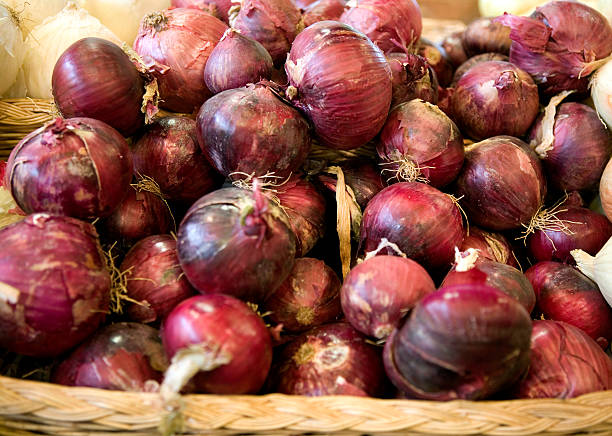 istock Red Onions at Market 172997525