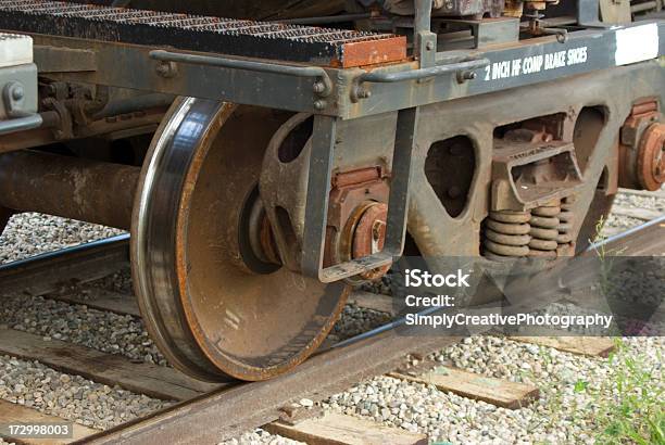 Ruote Ferroviarie Di Un Noleggio - Fotografie stock e altre immagini di Acciaio - Acciaio, Close-up, Composizione orizzontale