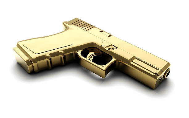 Golden Gun stock photo
