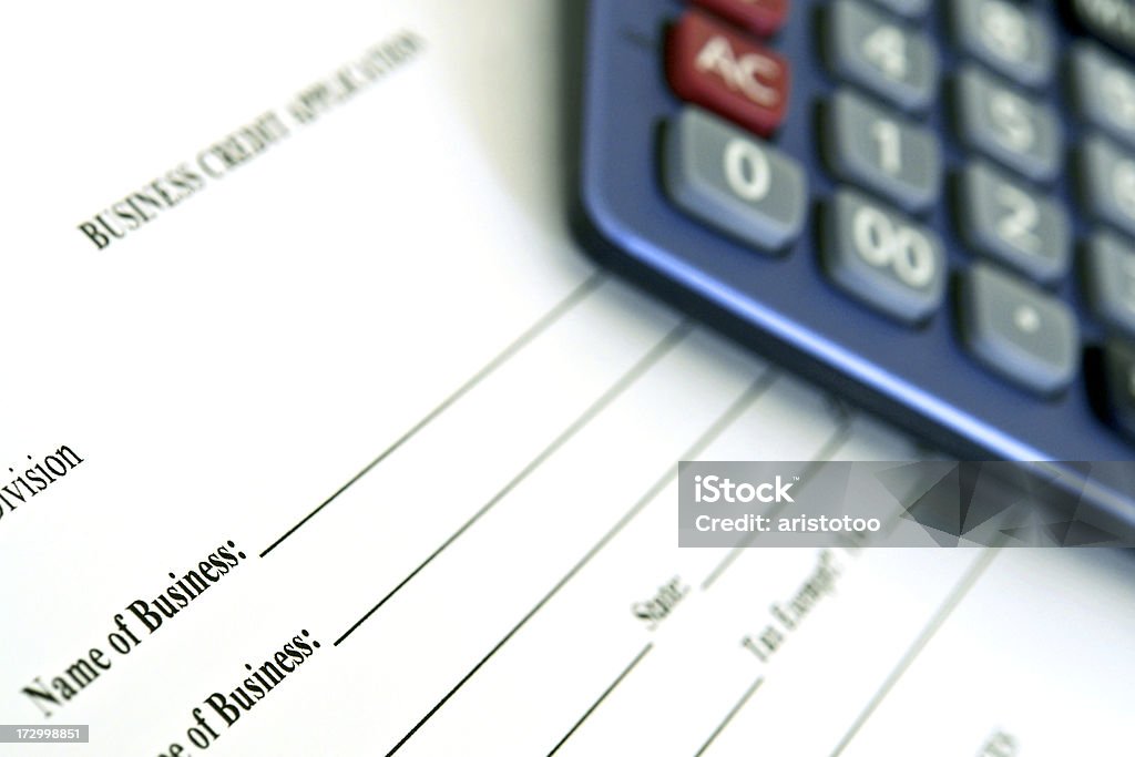 Credit Application Business credit application. Application Form Stock Photo