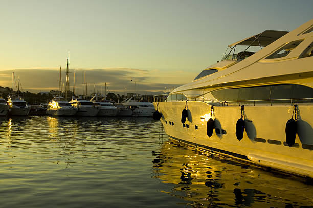 Picture of expensive Yachts in Antibes on the French Riviera