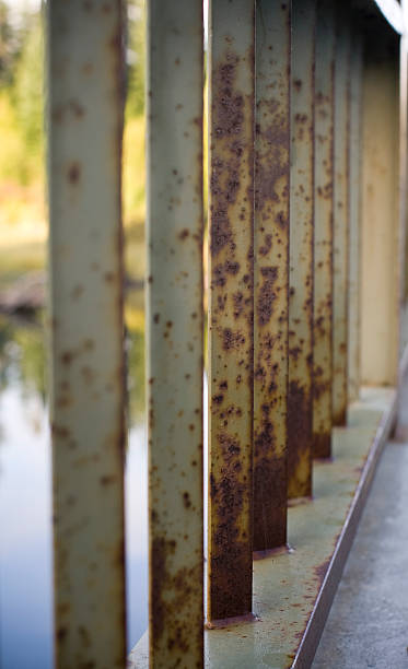 Rusty Safety Railing 2 stock photo