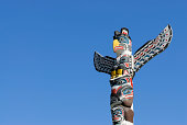 Totem Pole in Vancouver, BC, Canada
