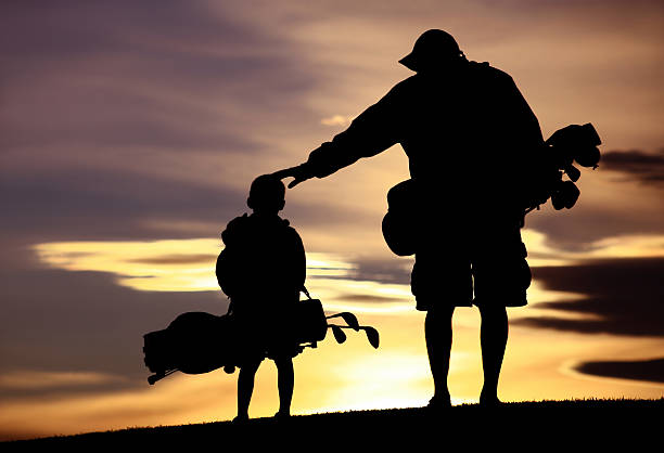 istock Father and Son Golf Silhouette 173000069