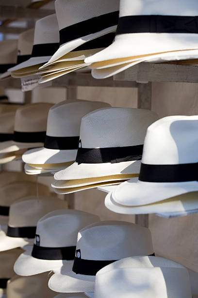 istock Three Rows of Hats with Black Ribbon 173000164